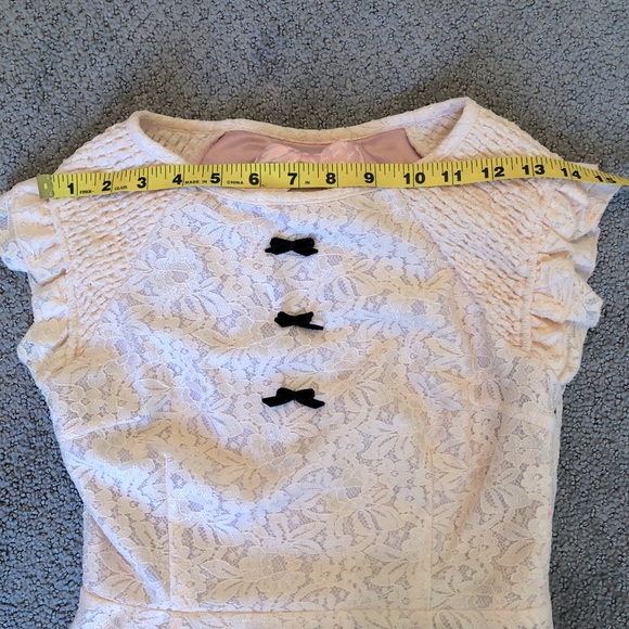 Swankiss Pink Lace Bow Detail Mini Dress - Picture 4 of 8